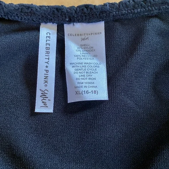 Celebrity Pink Black Textured Bikini Bottoms - Picture 7 of 7